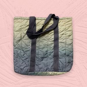Reversible Wamsutta 18-Inch Puffer Tote in Orange/Green